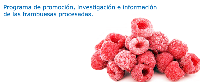 Programa de promoción, investigación e información de las frambuesas procesadas. 